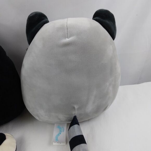 2 8" Squishmallow Plush Toys Raccoon Skunk Forest Animals Kellytoy - Picture 7 of 11